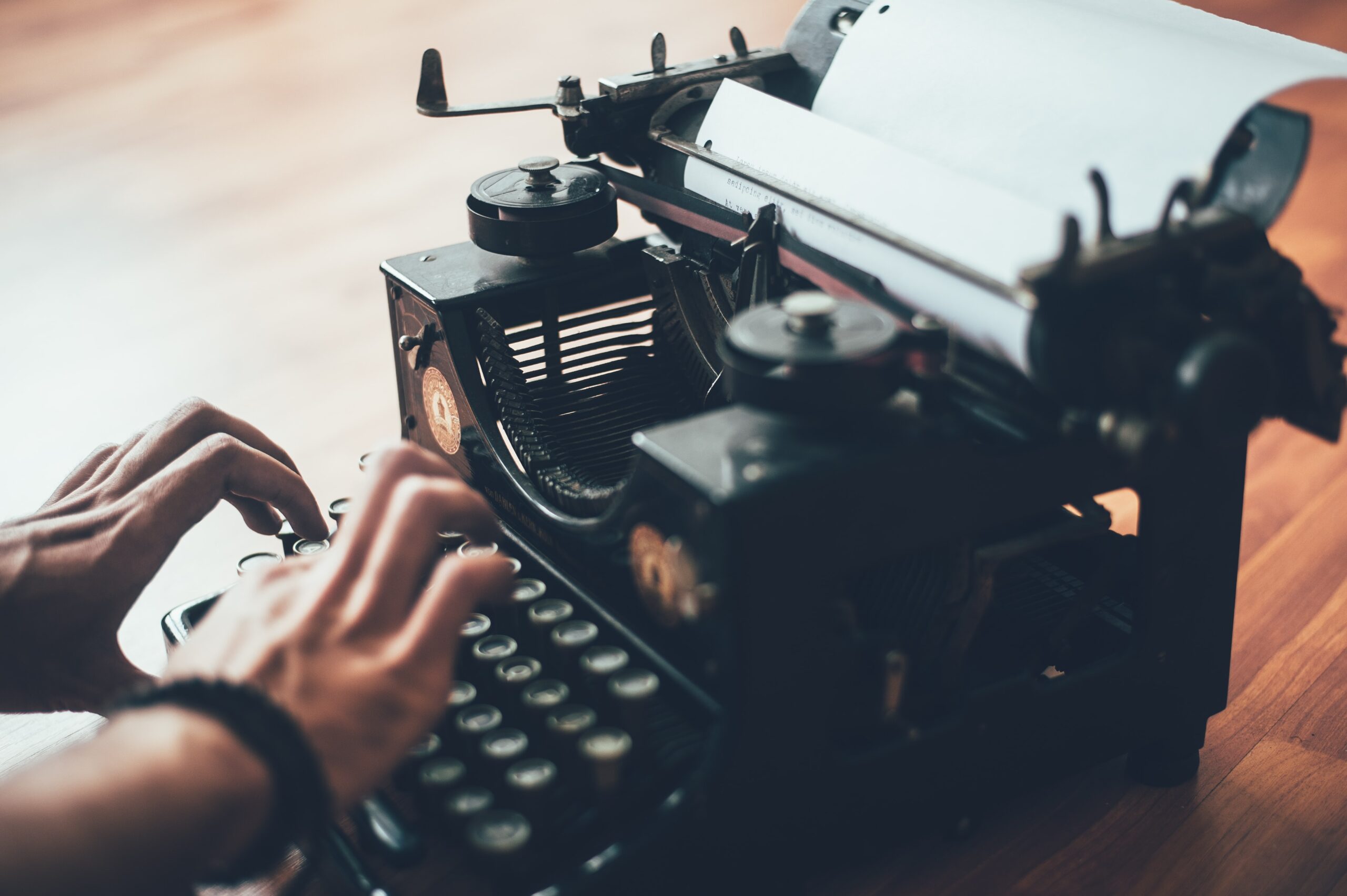 typewriter typing work experience