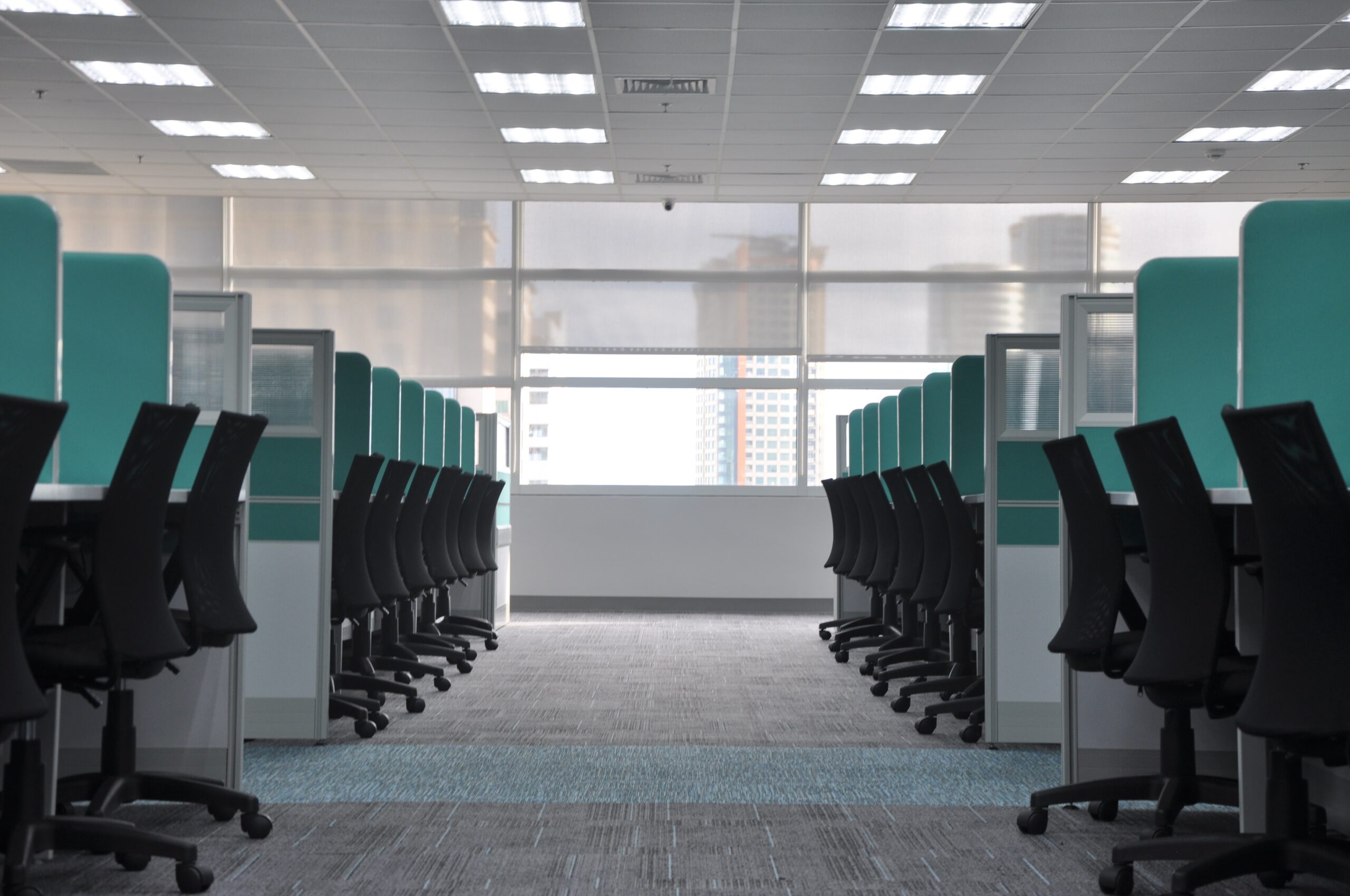empty office cubicles